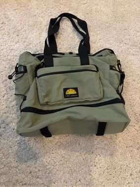 C&C California Olive Green Duffel Tote with Front Pocket